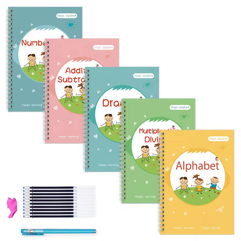 5 cahiers magiques réutilisable