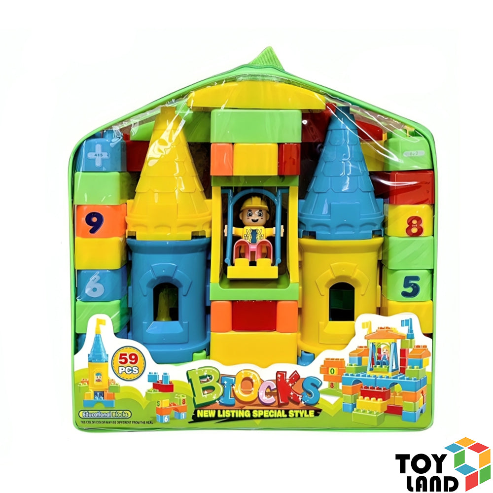 Blocs de Construction Château – 59 pièces colorées