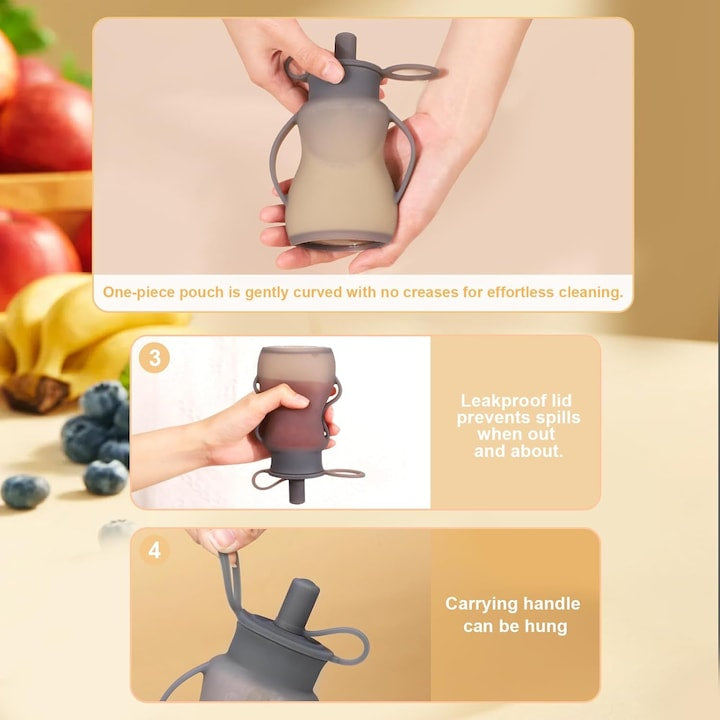 gourde alimentaire en silicone pour tout petits
