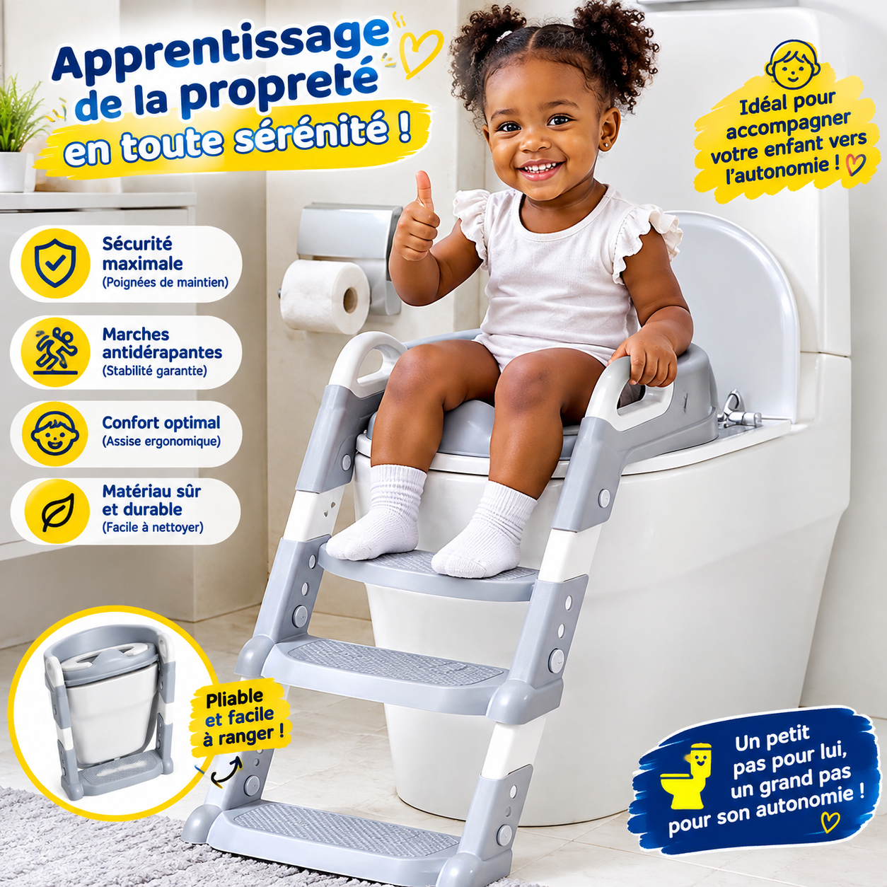 Réducteur de Toilette Évolutif avec Échelle – L’Apprentissage de la Propreté en Toute Confiance (Copie)