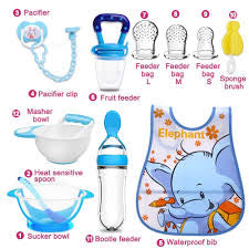 Kit 12 pcs alimentation diversification , 3 couleurs au choix