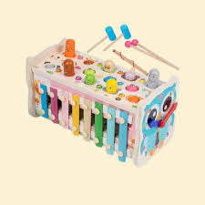 Jeu d'Éveil en Bois – Banc à Marteler Multiactivités