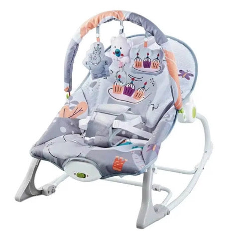 Transat Bébé Évolutif avec Jouets Suspendus – Confort & Éveil, 4 coloris dispo