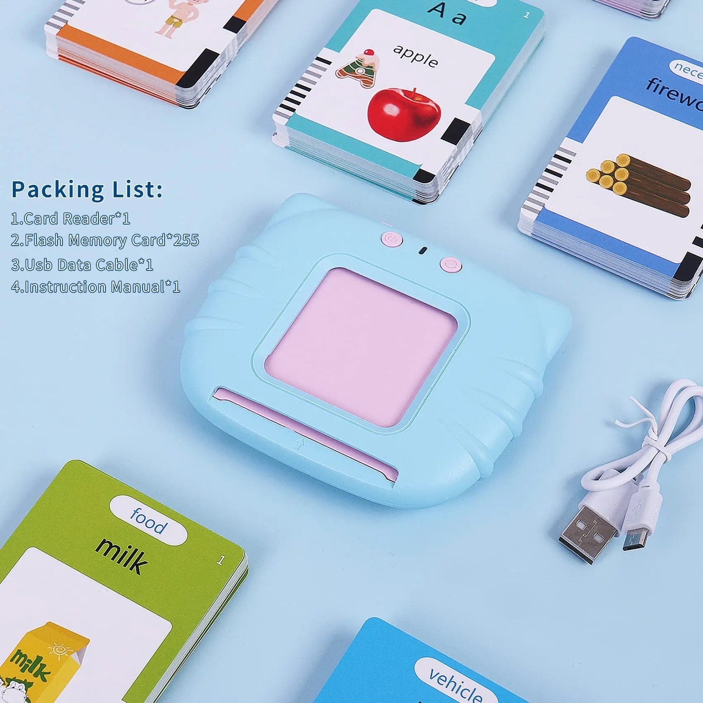 510 Mots Carte Parlante Montessori en Français,& Anglais ,