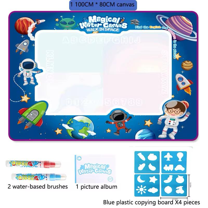 🎨 Tapis de Dessin Magique à l’Eau – Réutilisable & Éducatif pour Enfants avec deux stylos