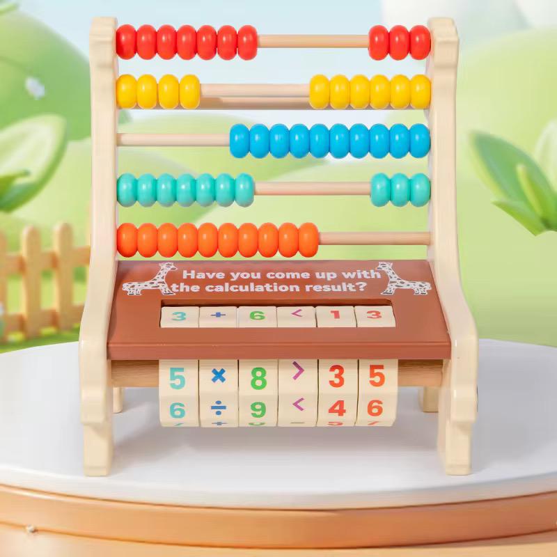 Boulier Éducatif Montessori - Girafe Multicolore