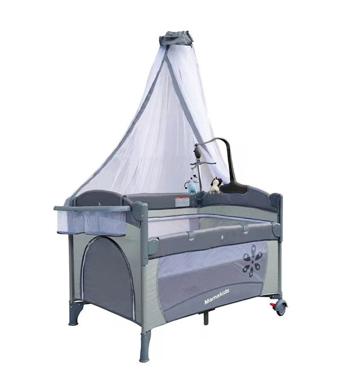 Lit Parapluie CODODO avec moustiquaire , mobile musical, table à langer et arc de jeu