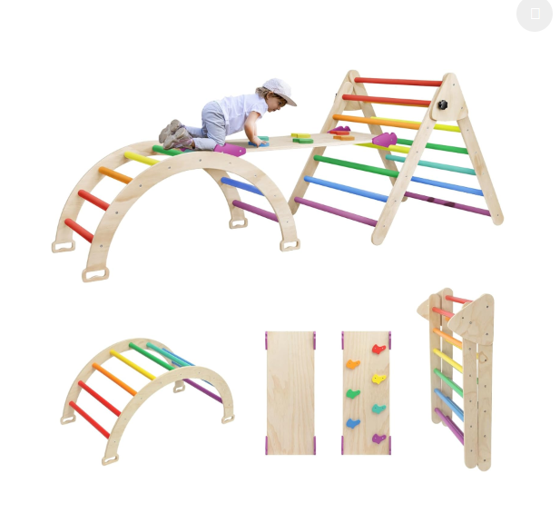 Triangle de Pikler tout en couleur