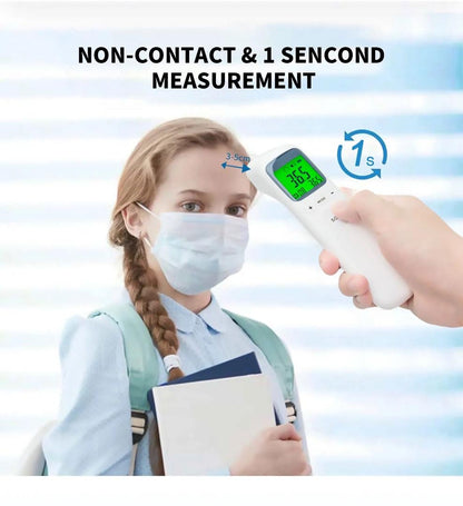 Thermomètre Frontal Infrarouge Sans Contact – Mesure Instantanée – Précis et Hygiénique – Écran LCD – Adultes, Enfants et Bébés