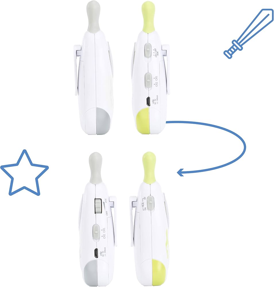 Babyphone Audio Badabulle – Portée 300 m – Veilleuse intégrée