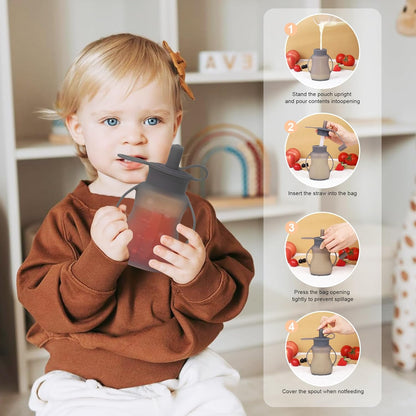 gourde alimentaire en silicone pour tout petits