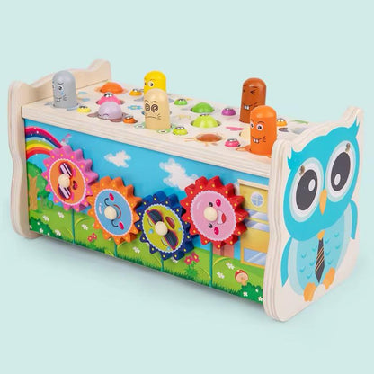 Jeu d'Éveil en Bois – Banc à Marteler Multiactivités