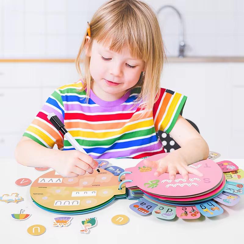 Livre éducatif "My Alphabet Busy Book" – Apprentissage interactif de l’alphabet