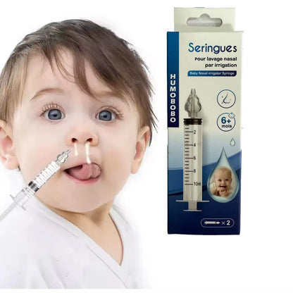 seringue nasale bebe avec embout en silicone doux pour rinçage de sinus