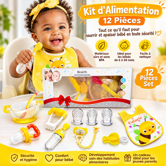 Kit 12 pcs alimentation diversification , 3 couleurs au choix