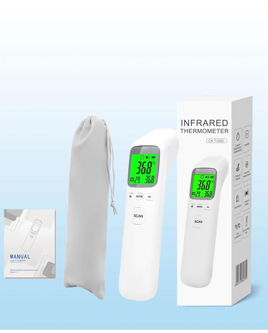 Thermomètre Frontal Infrarouge Sans Contact – Mesure Instantanée – Précis et Hygiénique – Écran LCD – Adultes, Enfants et Bébés