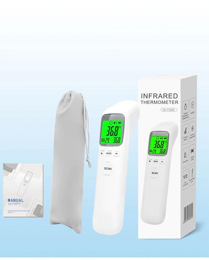 Thermomètre Frontal Infrarouge Sans Contact – Mesure Instantanée – Précis et Hygiénique – Écran LCD – Adultes, Enfants et Bébés