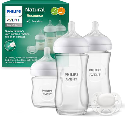 Philips Avent – Coffret Naissance Verre Natural Response – Kit Nouveau-Né – Verre Pur –Sans BPA