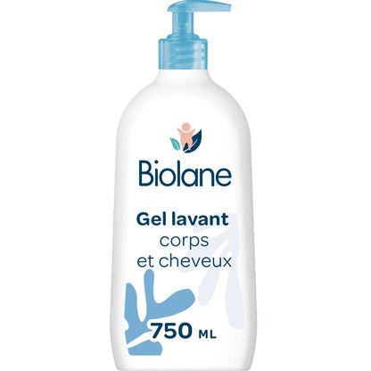 Biolane Gel Lavant Corps et Cheveux Bébé – 750 ml – Nettoie en Douceur – Sans Paraben – Hypoallergénique
