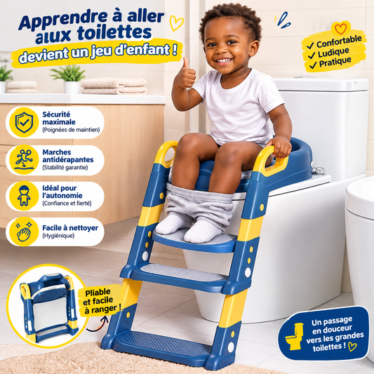 Réducteur de Toilette Évolutif avec Échelle – L’Apprentissage de la Propreté en Toute Confiance