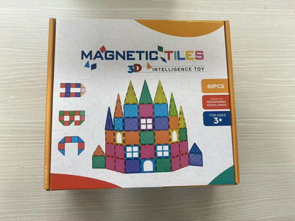 100 Blocs Magnétiques de Construction avec voiture roues – Jeu Éducatif Créatif pour  100pcs*