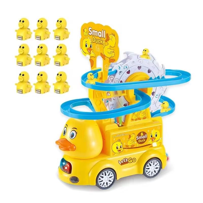 Circuit Cascade Canards – Jouet Éducatif Musical avec Lumières LED 3 petits canards