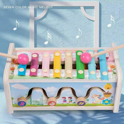 Jeu d'Éveil en Bois – Banc à Marteler Multiactivités