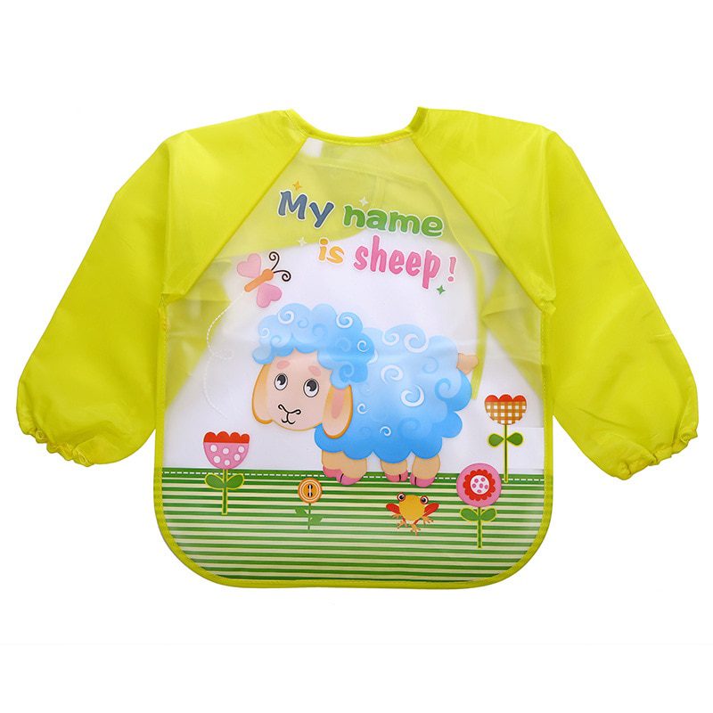 Bavoir Bébé Imperméable à Manches Longues – Protection Complète & Motifs Colorés