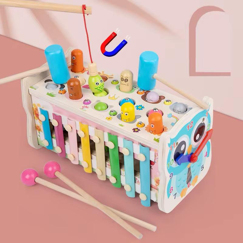 Jeu d'Éveil en Bois – Banc à Marteler Multiactivités