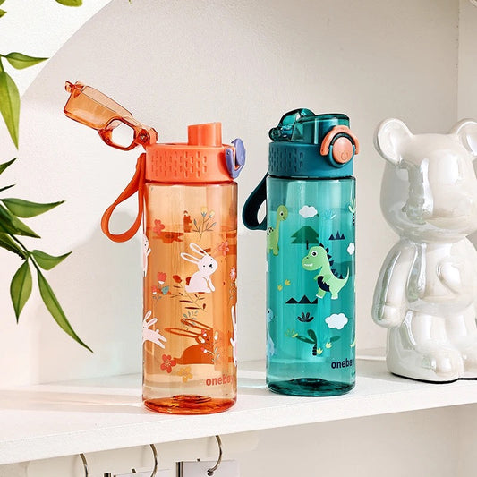 Gourde / Bouteille d’eau 600ml Avec Paille Et Poignée