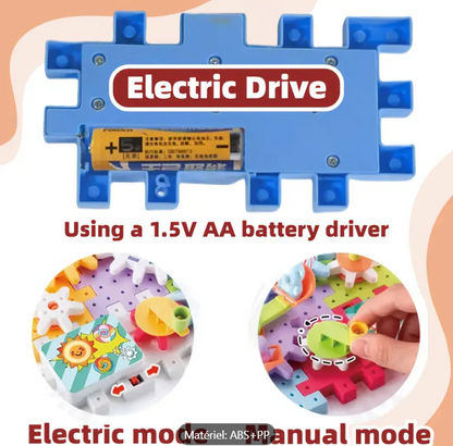 Ensemble de jouets de construction d’engrenages éducatifs-creatifs 83 pieces