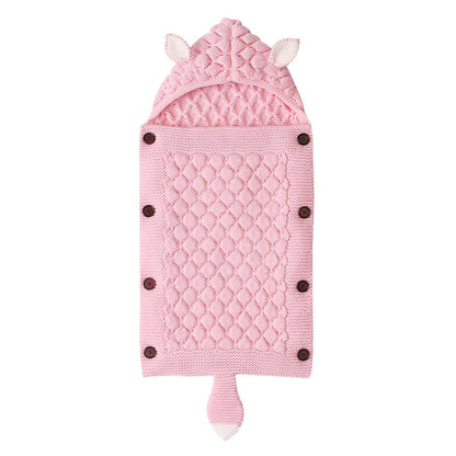 Gigoteuse Bébé Tricotée avec Capuche – Motif Animal – Douce & Chaleureuse