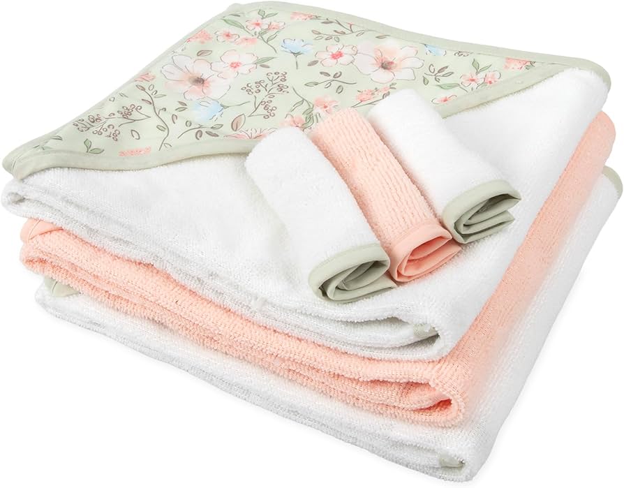 Coffret Bain Bébé – Lot de 6 Pièces en Éponge Ultra Douce 100%coton