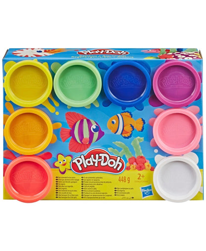 Play-Doh - Pack 8 Pots de Pâte à Modeler Arc-en-Ciel