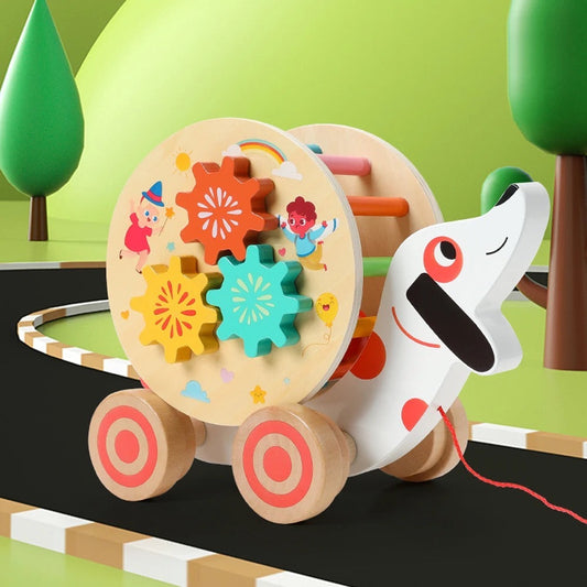 Chariot en bois pour bébé, jouets éducatifs pour enfants, aide à la marche pour bébé, apprentissage de la marche