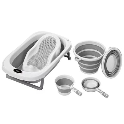 🛁 Set de Baignoire Bébé Pliable 3 en 1 – Évolutif, Compact et Pratique