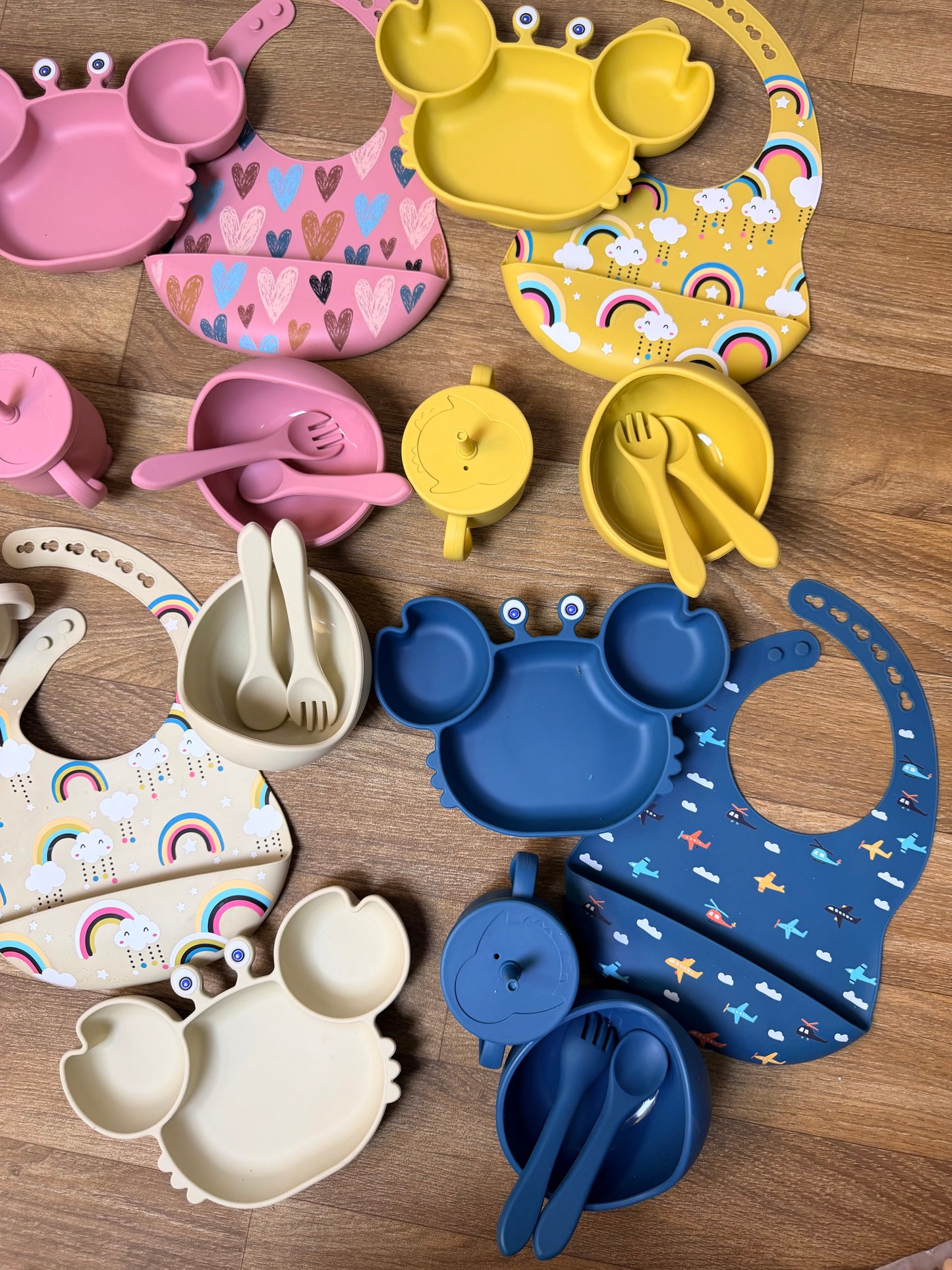 Ensemble Repas Bébé en Silicone – Set Complet pour l’Apprentissage de l’Autonomie 🍽️👶