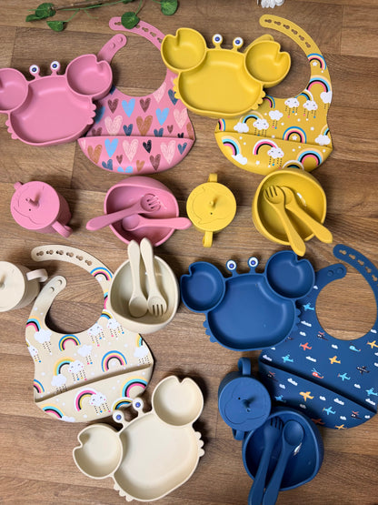 Ensemble Repas Bébé en Silicone – Set Complet pour l’Apprentissage de l’Autonomie 🍽️👶