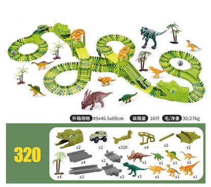 Grand CIRCUIT DE VOITURE DINOSAURE - 320 pièces