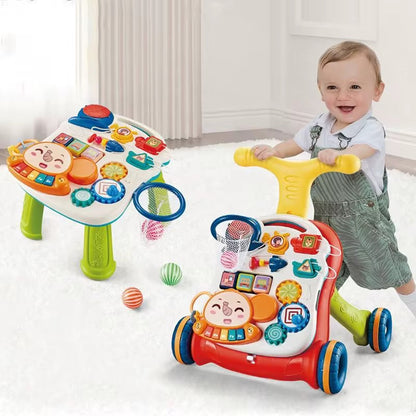 Trotteur Bébé Évolutif 2 en 1 +table activités