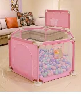 Parc de jeux pliable avec panier 130cmx 110cmx 65 cm , 10 balles offertes (Copie)