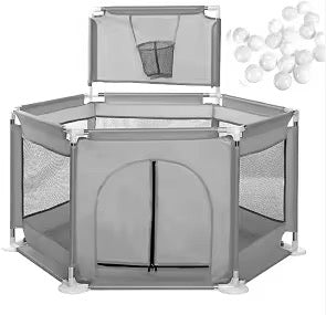 Parc de jeux pliable avec panier 130cmx 110cmx 65 cm , 10 balles offertes