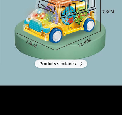 Véhicules Jouets lumineux Transparente avec Engrenages – Lumières & Mouvements Automatiques 🚗✈️*