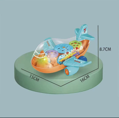 Véhicules Jouets lumineux Transparente avec Engrenages – Lumières & Mouvements Automatiques 🚗✈️*