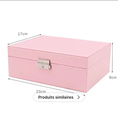 Boîte à Bijoux Élégante – Rangement Chic et Pratique avec clé
