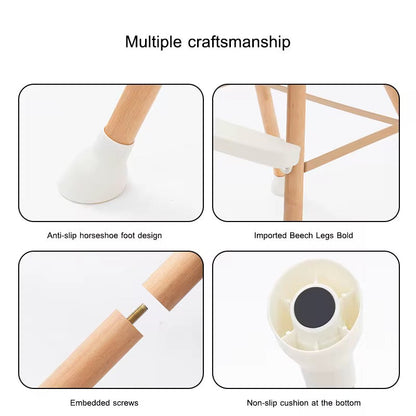 Chaise haute scandinave en bois , plusieurs coloris dispo