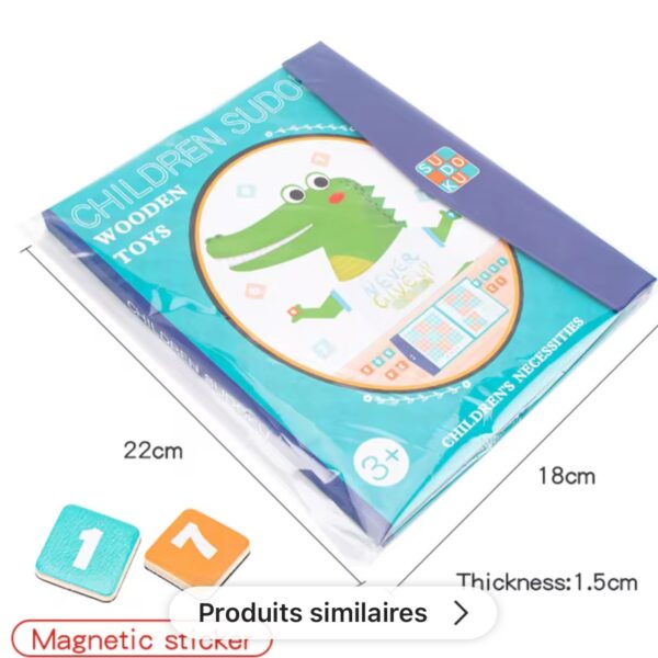 Livre magnetique  jeu éducatif en bois apprentissage de la fraction