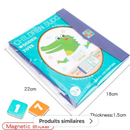 Livre magnetique  jeu éducatif en bois apprentissage de la fraction