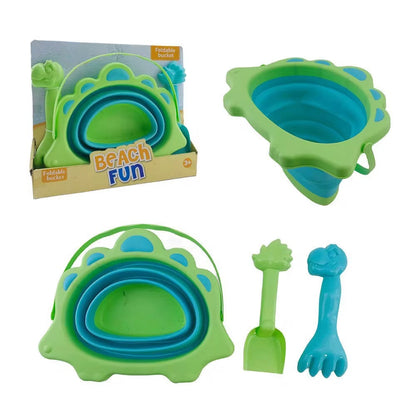 Kit de Plage Pliable pour Enfants – Design Dinosaure (3 Pièces) rose ou bleu