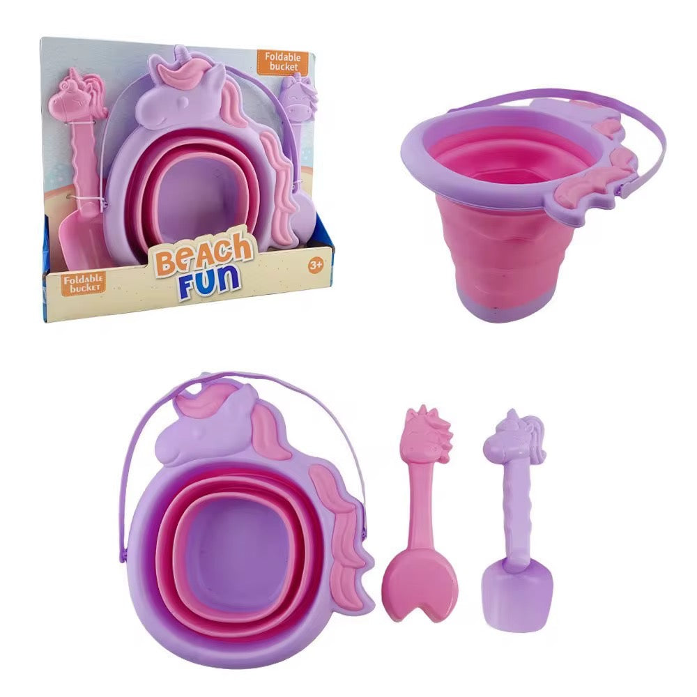 Kit de Plage Pliable pour Enfants – Design Dinosaure (3 Pièces) rose ou bleu